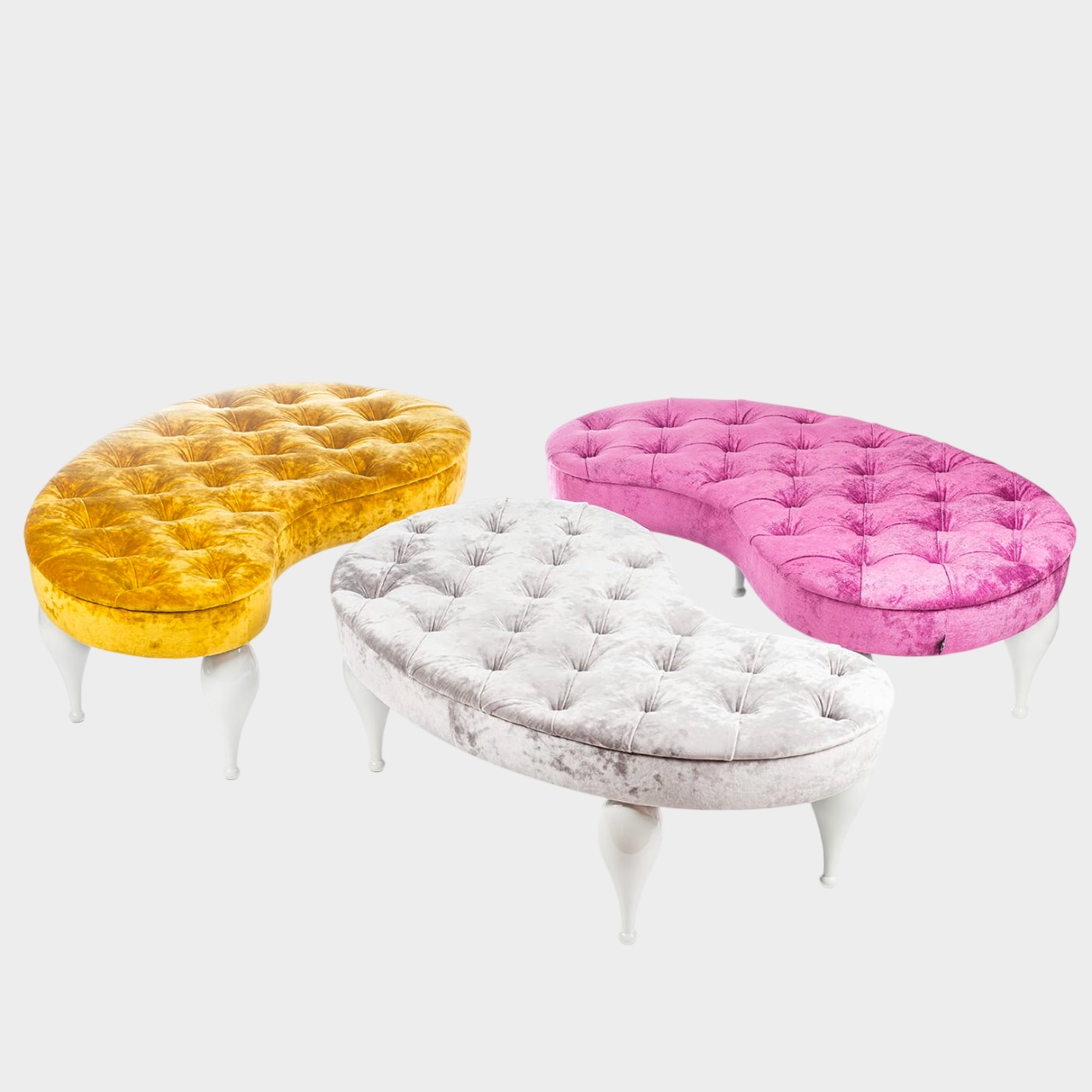 Banc Carlos jaune moutarde