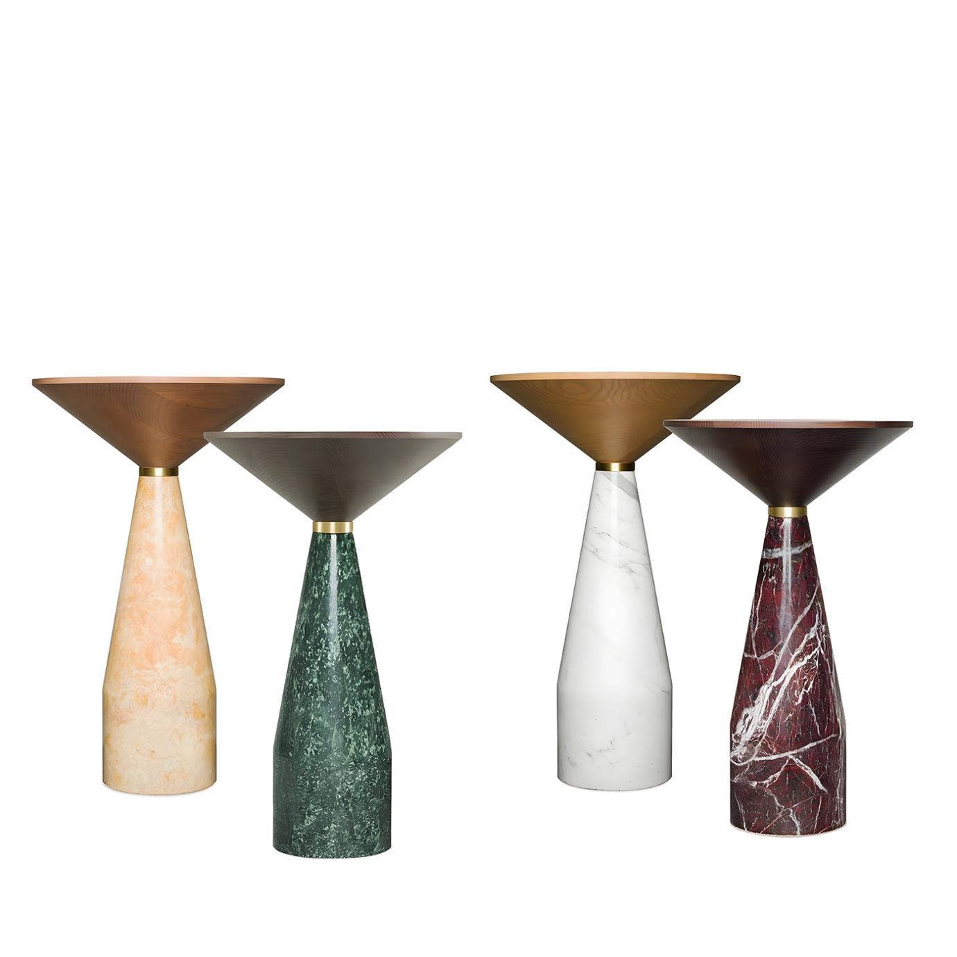 Table d'appoint Cino en marbre blanc