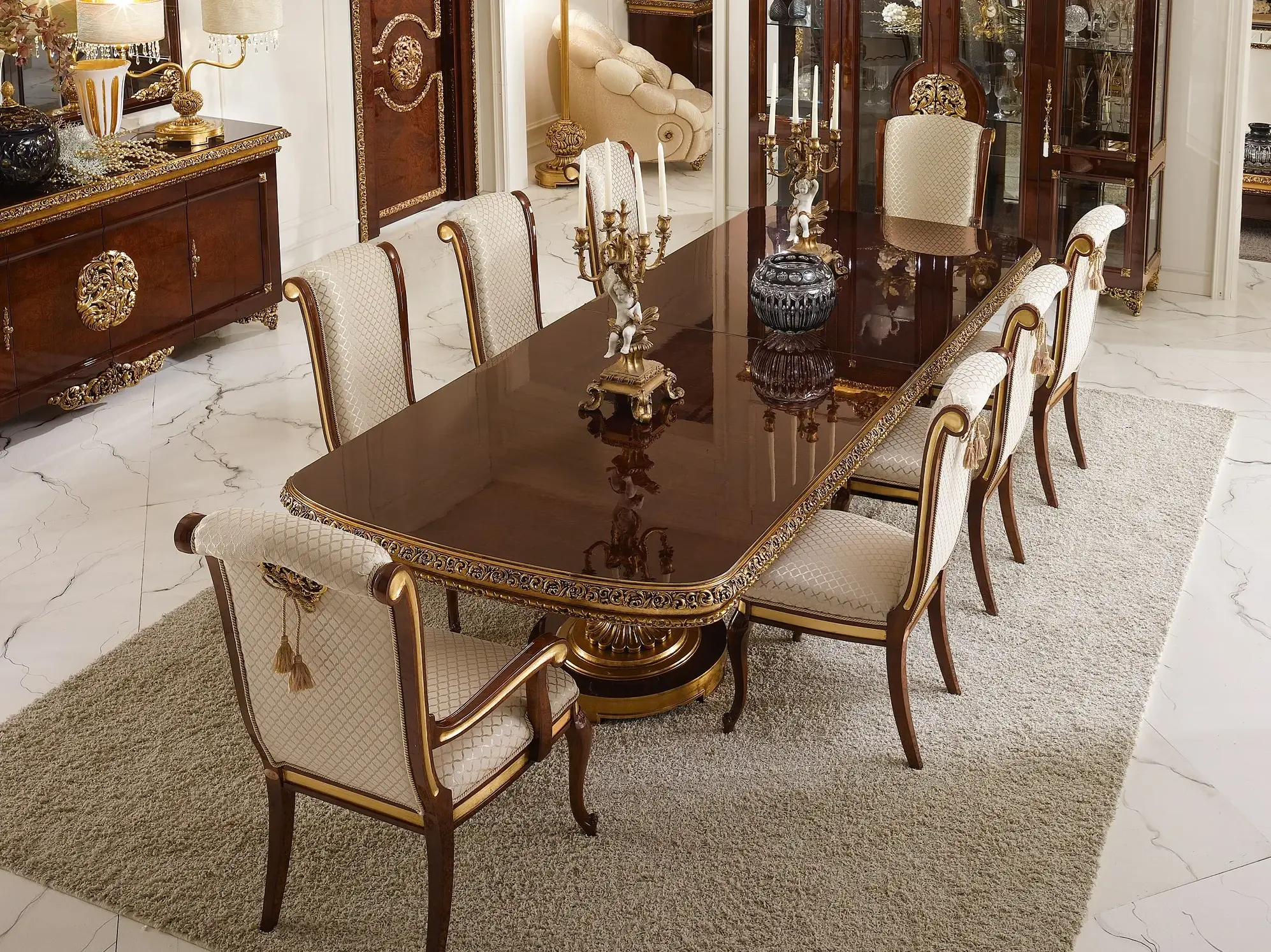 Table À Manger Classique Élégance | Configuration: Fixe