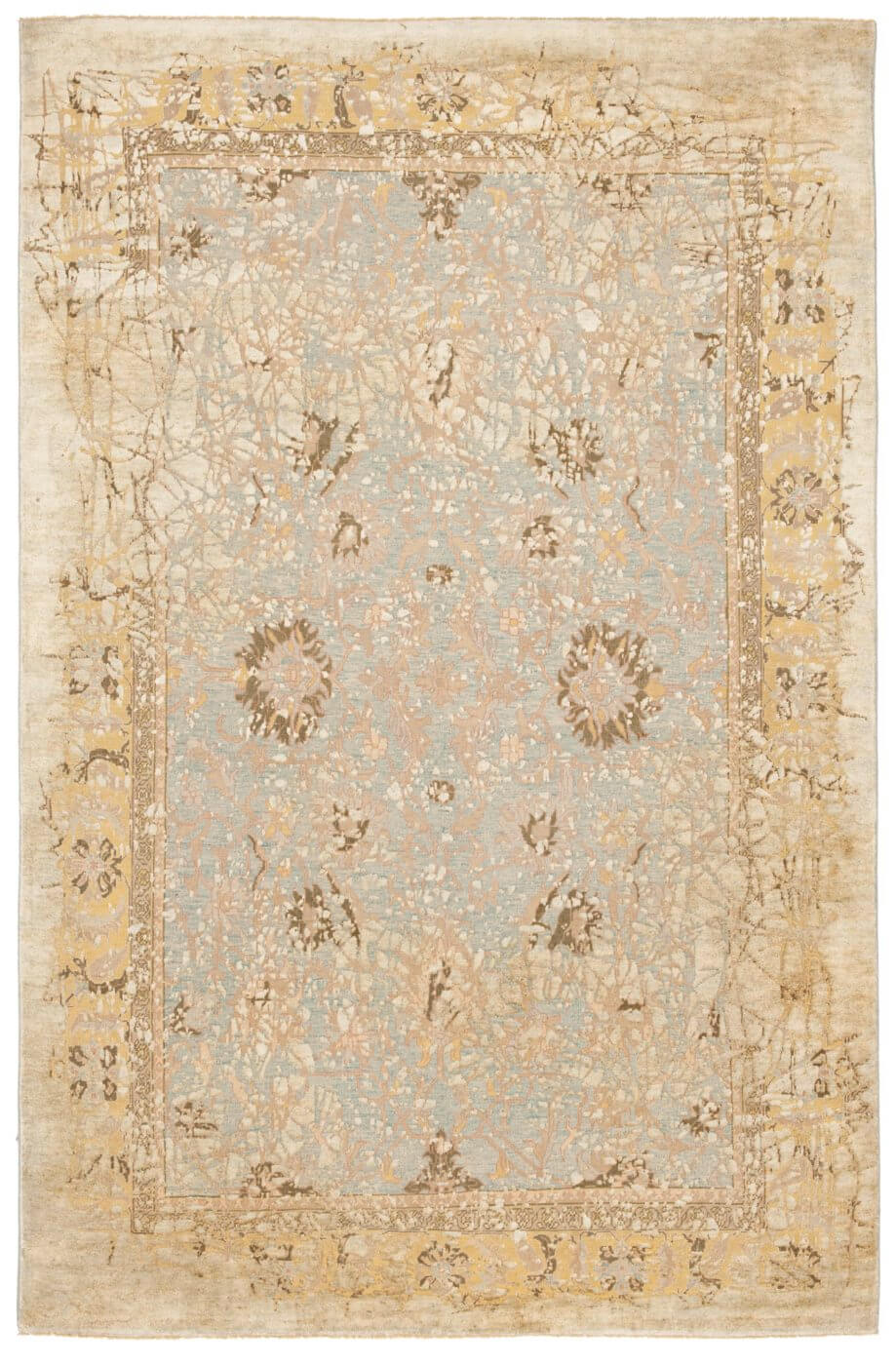 Tapis Ziegler Prince Plaisir Bleu Gris Soie