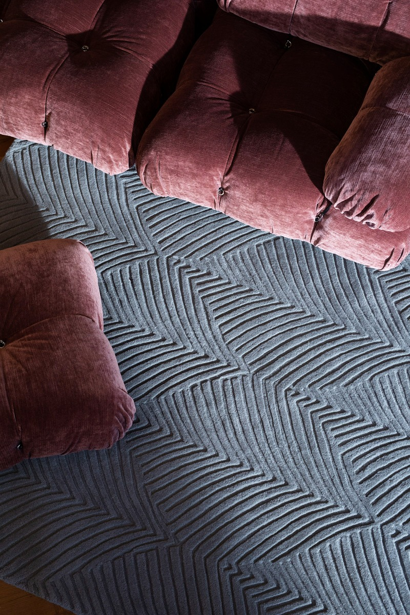 Tapis Folia Gris Frais