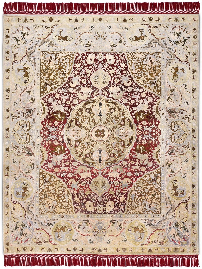 Tapis noué main de luxe Or
