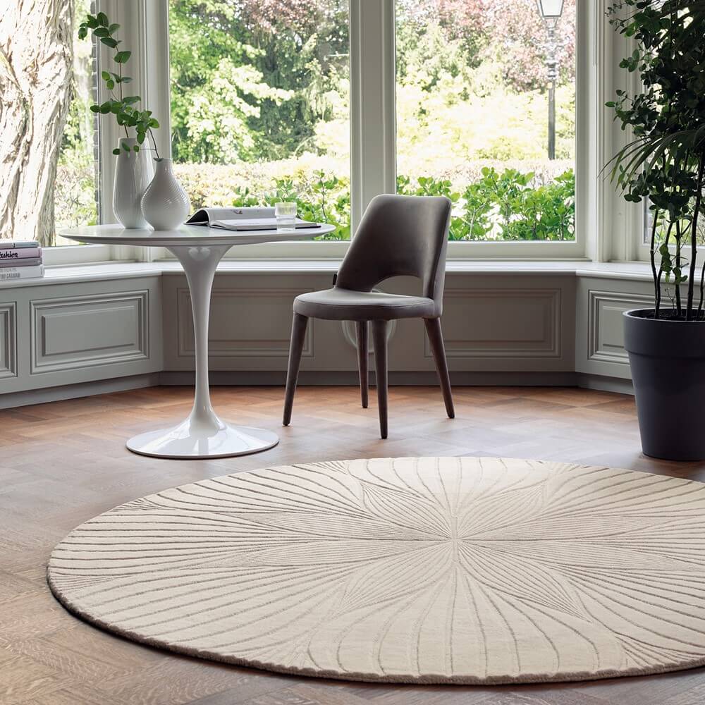 Tapis Rond Folia Pierre 38301 | Taille: Ø 200 cm