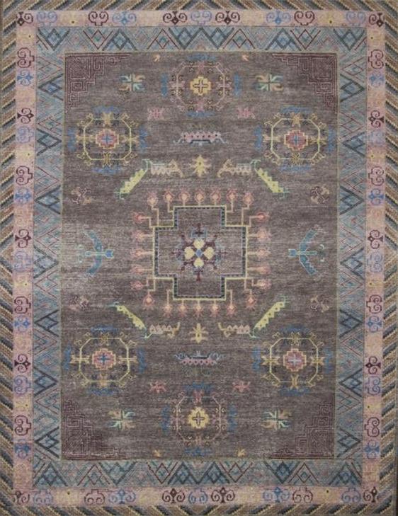 Tapis en Laine Khotan Noué à la Main