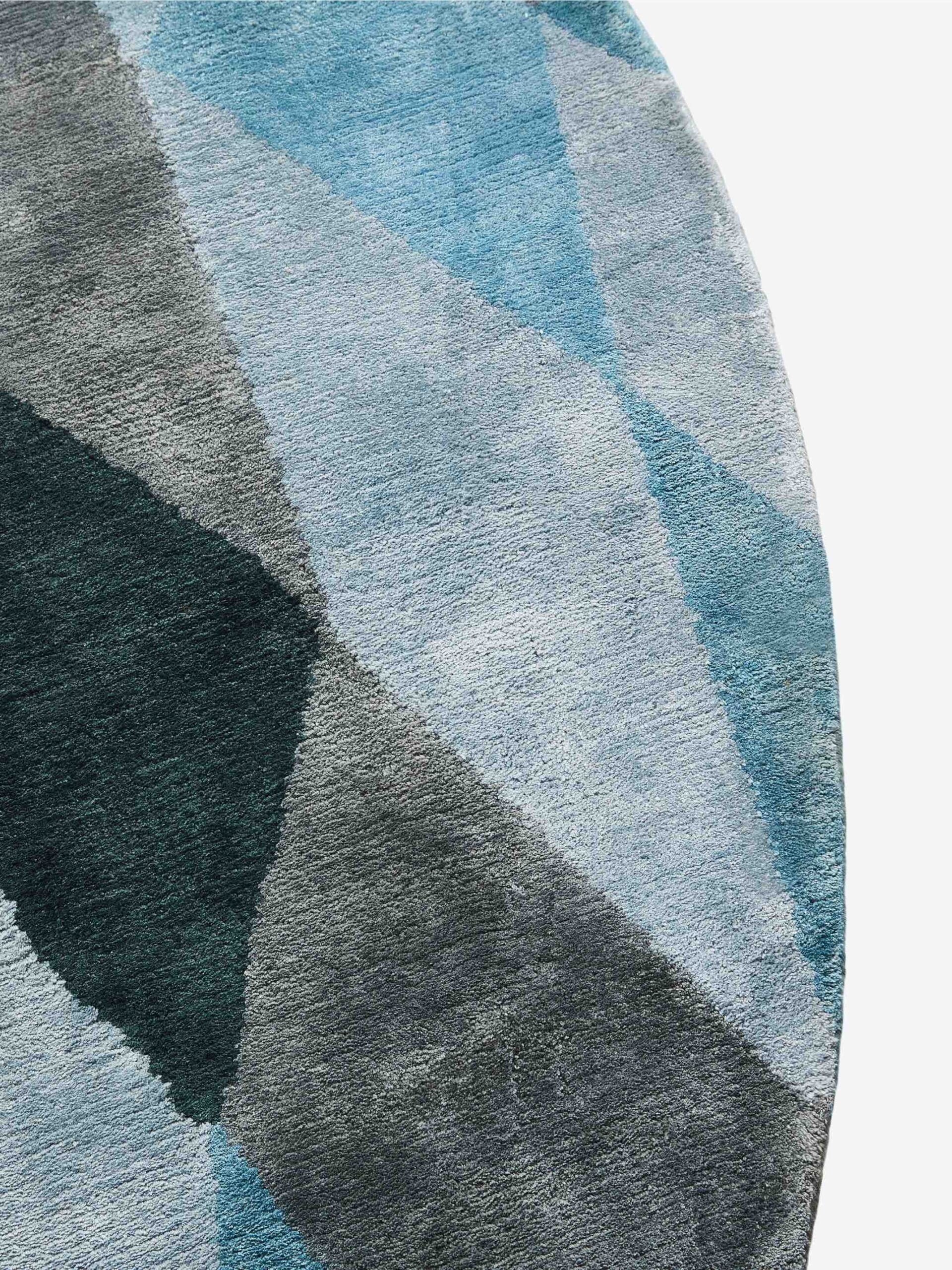 Tapis Losanges Ivre Bleu