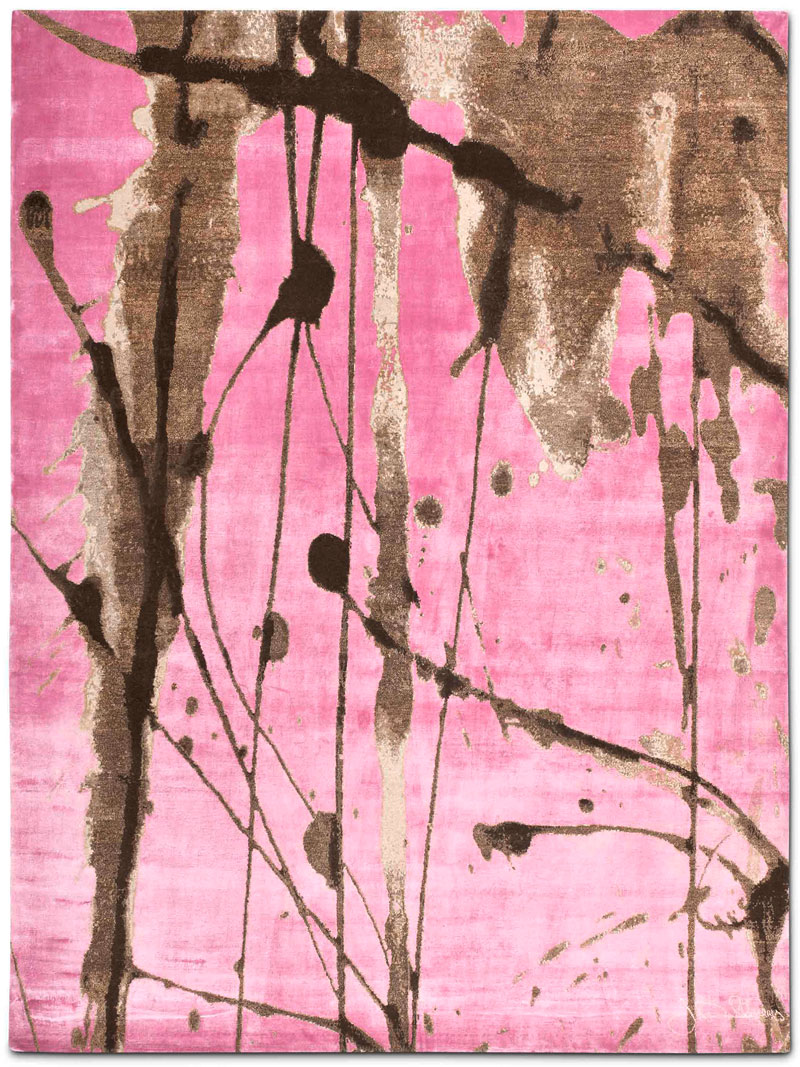 Tapis No. 06 Naturel sur Rose