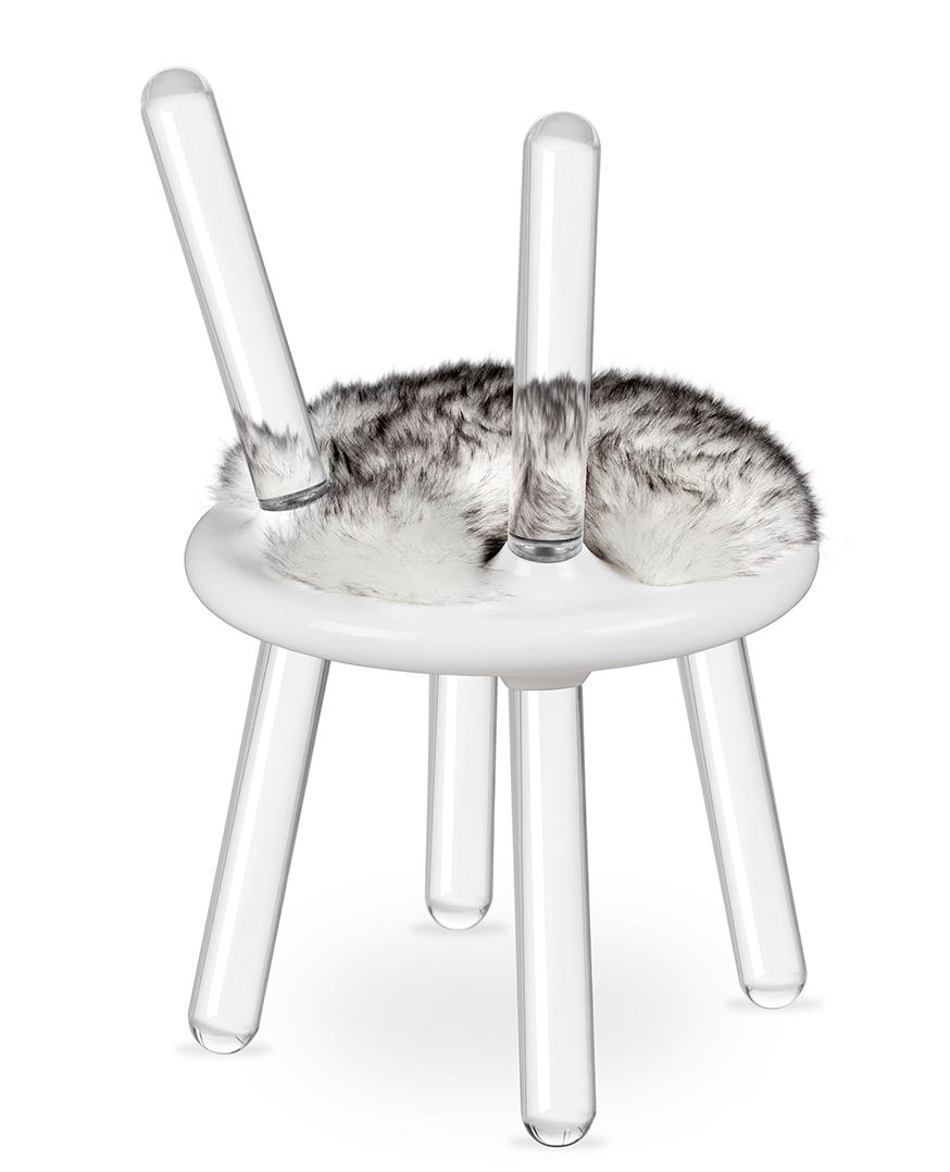 Chaise enfant Illusion Ours Blanc