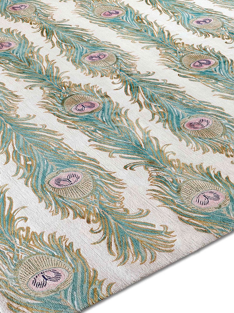 Tapis de luxe fait main Plumes Lane