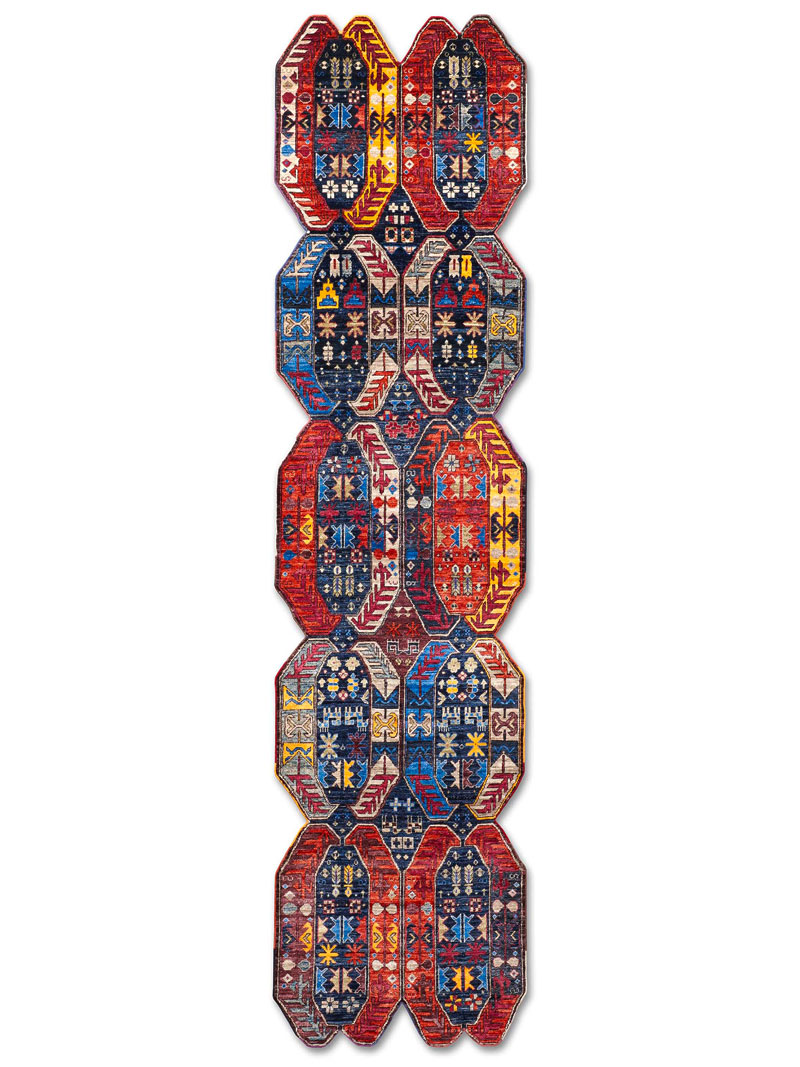 Tapis fait main de luxe Multiforme | Taille: 86 x 327 cm