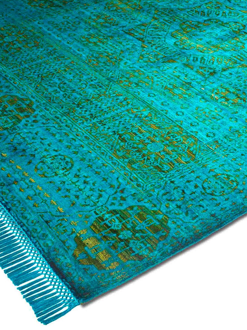 Tapis de luxe Bleu Électrique / Vert