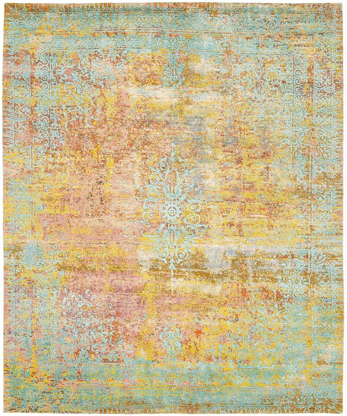 Tapis Ferrara Artwork Spécial Rocked Rose Aqua | Taille: 300 x 400 cm