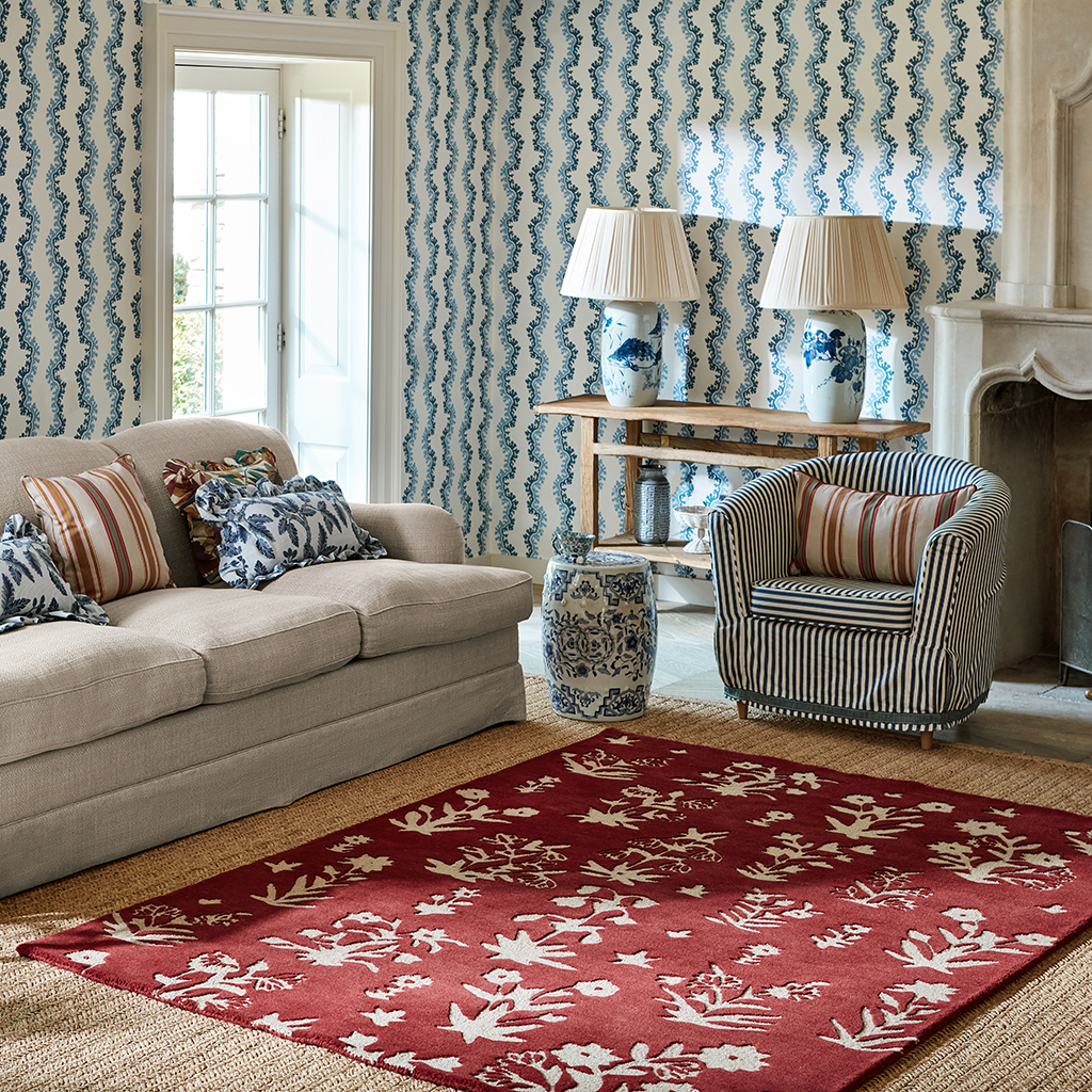Tapis Woodland Glade Rouge Prune 146800 | Taille: 250 x 350 cm