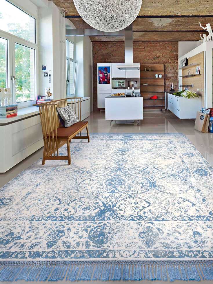 Tapis de luxe Bleu Clair