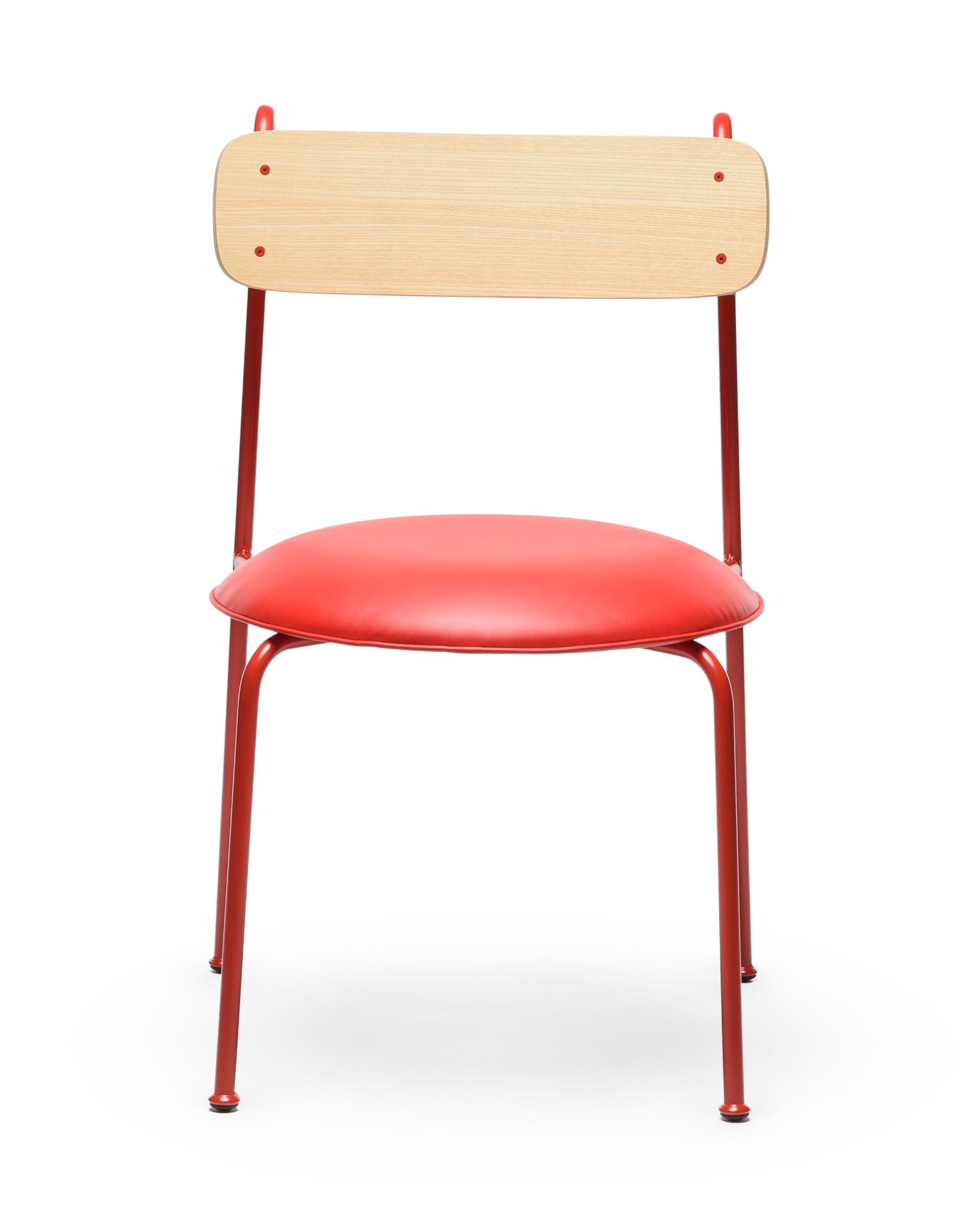 Chaise Lena Frêne Rouge