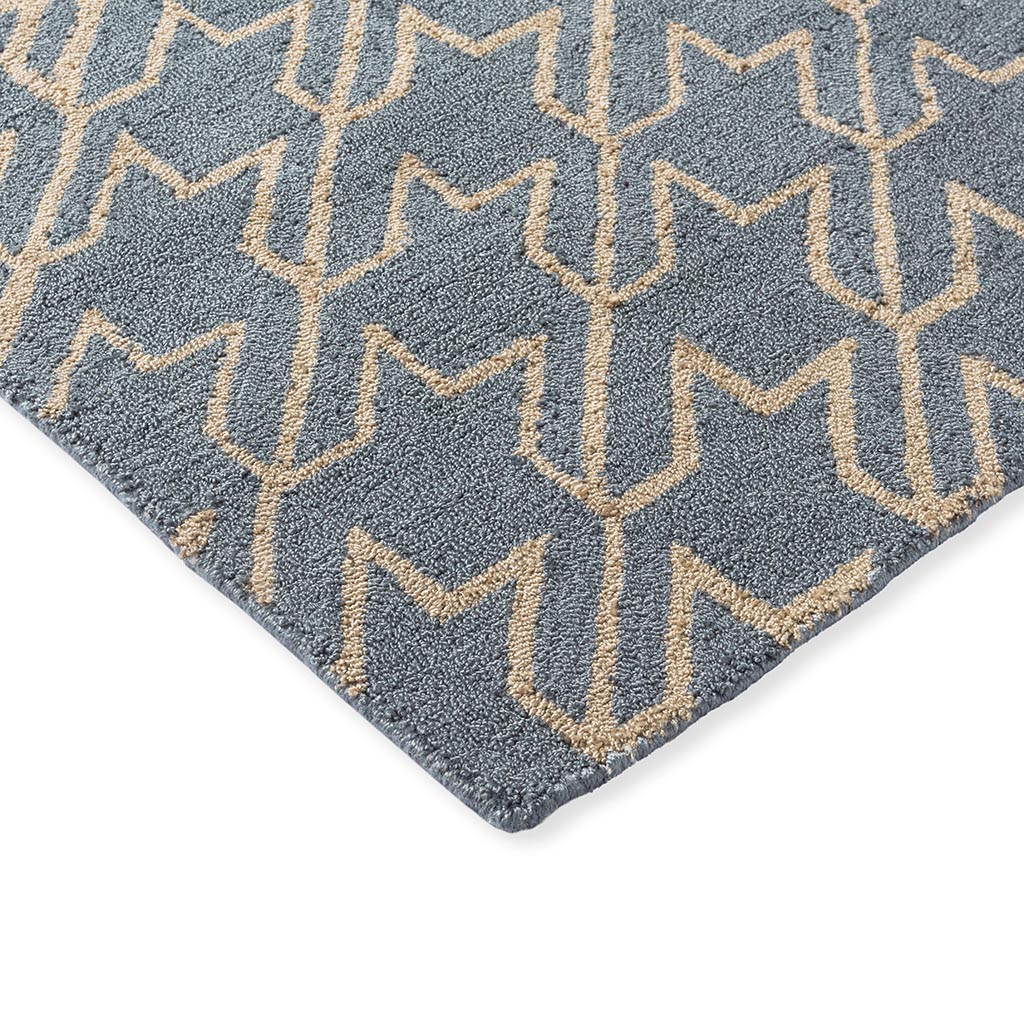 Tapis d’extérieur TB Houndstooth Blanc/Marine | Taille: 250 x 350 cm