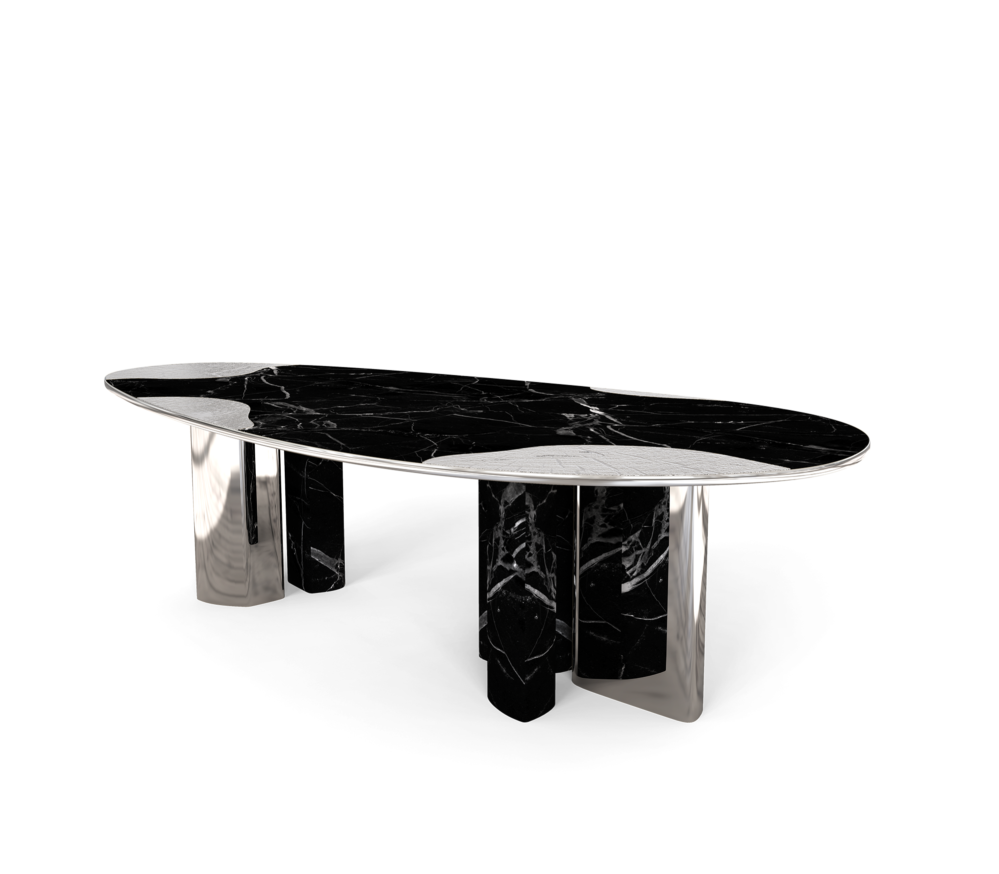 Table Athena Noir & Argent