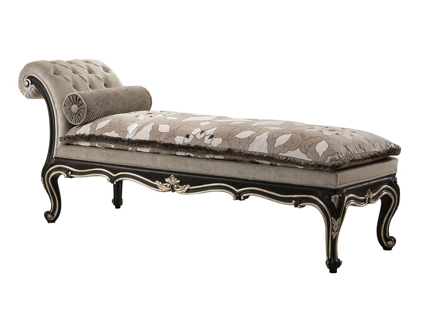 Chaise longue à feuilles d'argent