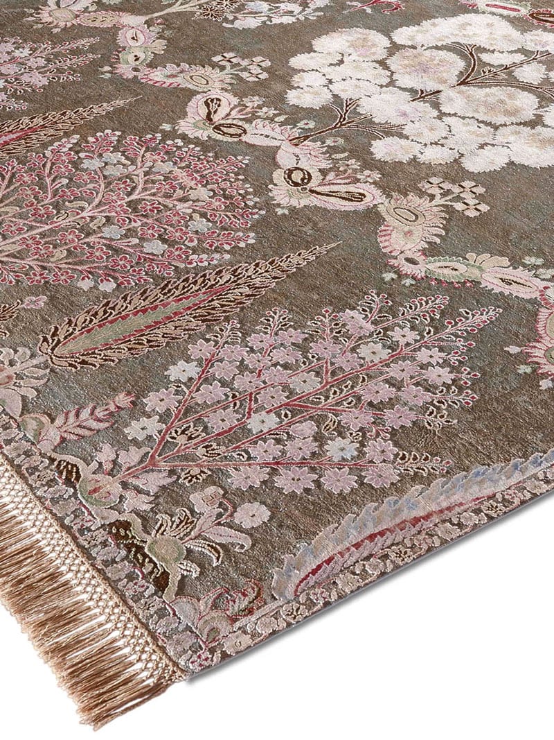 Tapis fait main de luxe Mughal