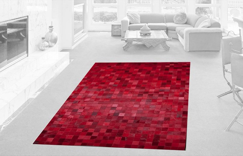 Tapis Mosaïque Rouge