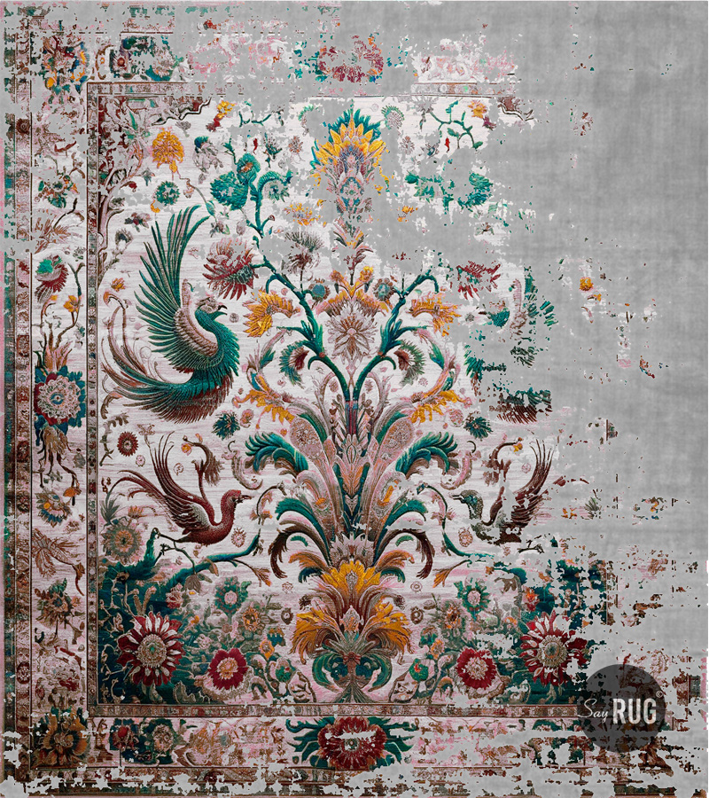 Tapis Paradise Garden Vert Fané