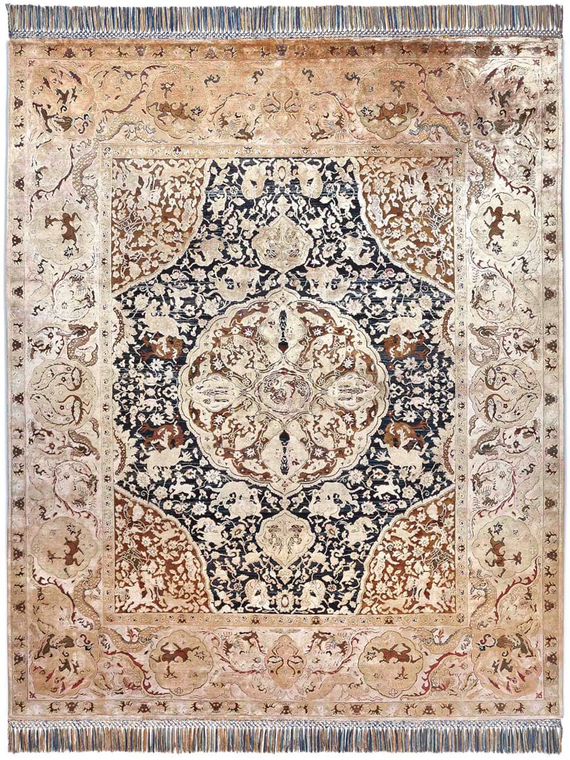 Tapis noué main Gold Luxe