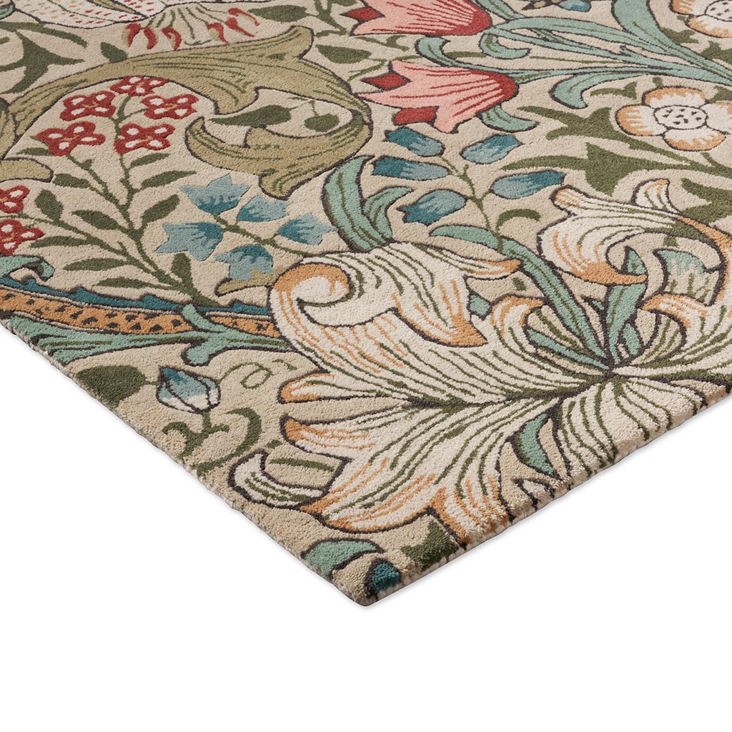 Golden Lily Green Red Tapis