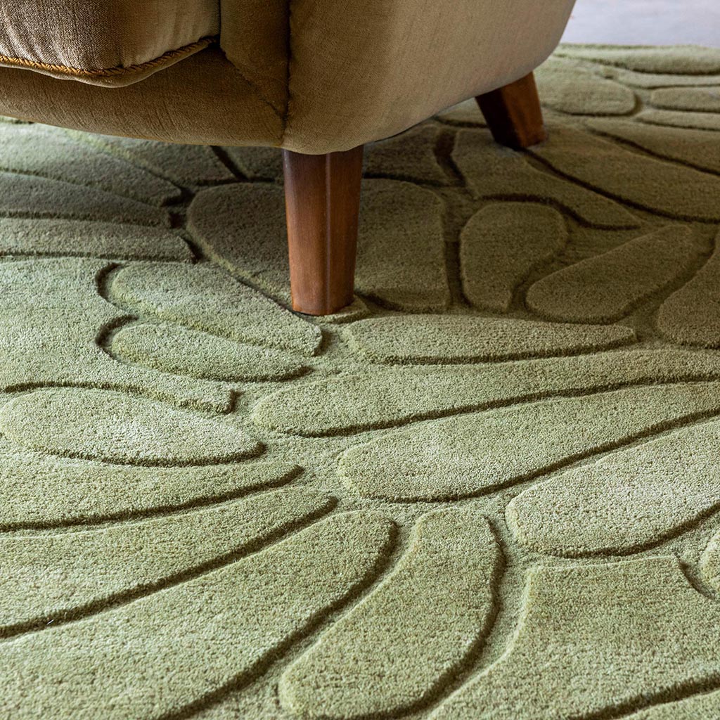 Tapis Pétales Coleby Vert Bocage