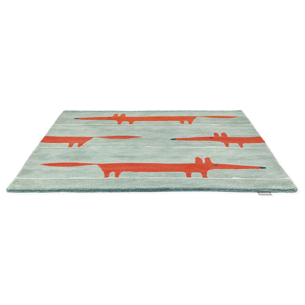 Tapis Mr. Fox Menthe / Coquelicot | Taille: 120 x 180 cm