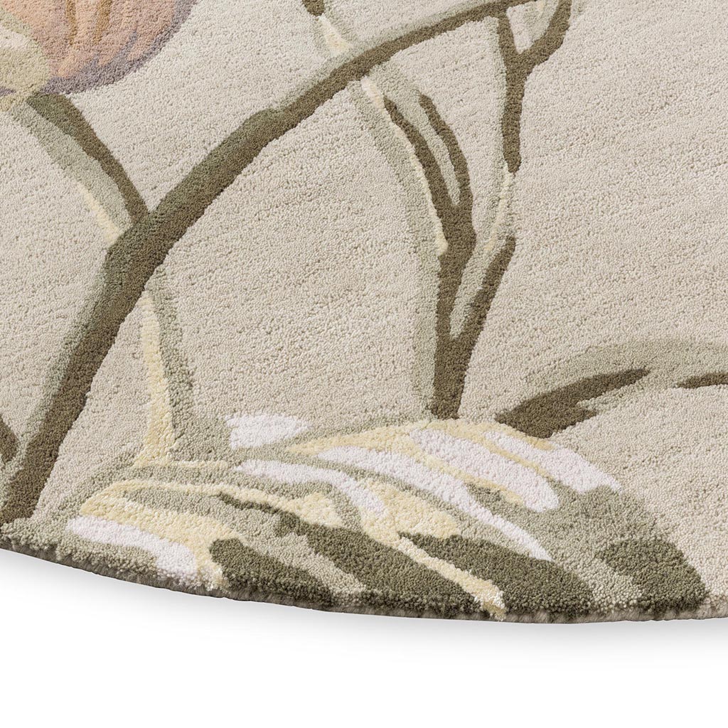 Tapis Gosford Naturel/Vert Sauge Rond