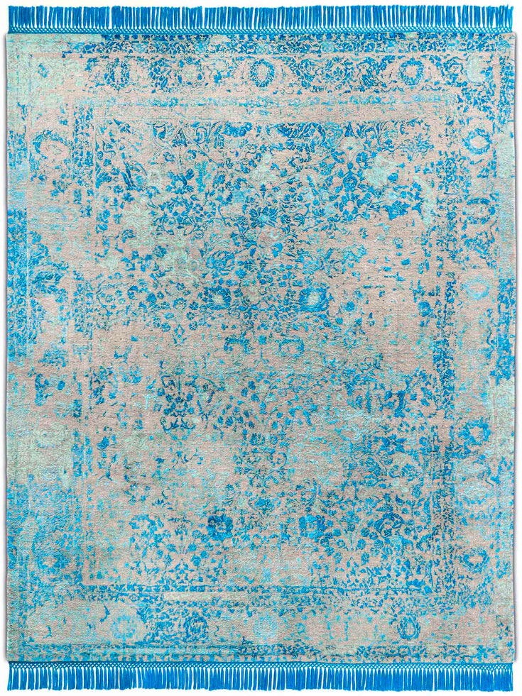 Tapis de luxe Bleu Électrique