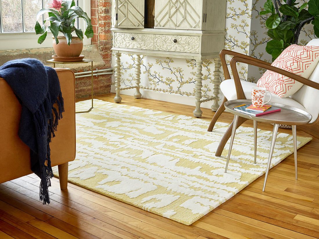 Tapis Waterwave Rayé Citron 39906 | Taille: 170 x 240 cm