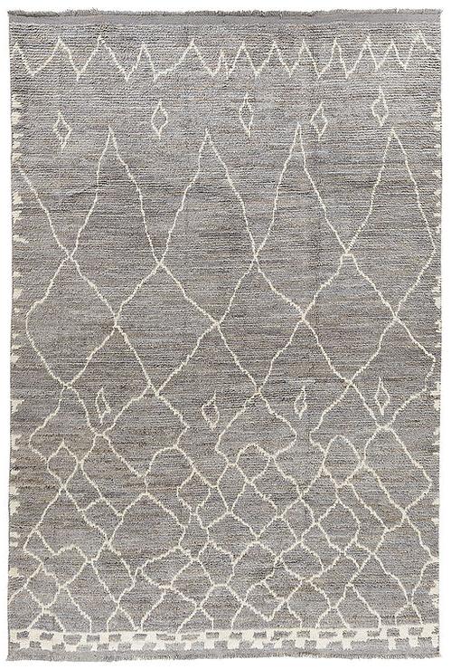 Tapis Berbère Gris à Poil Long