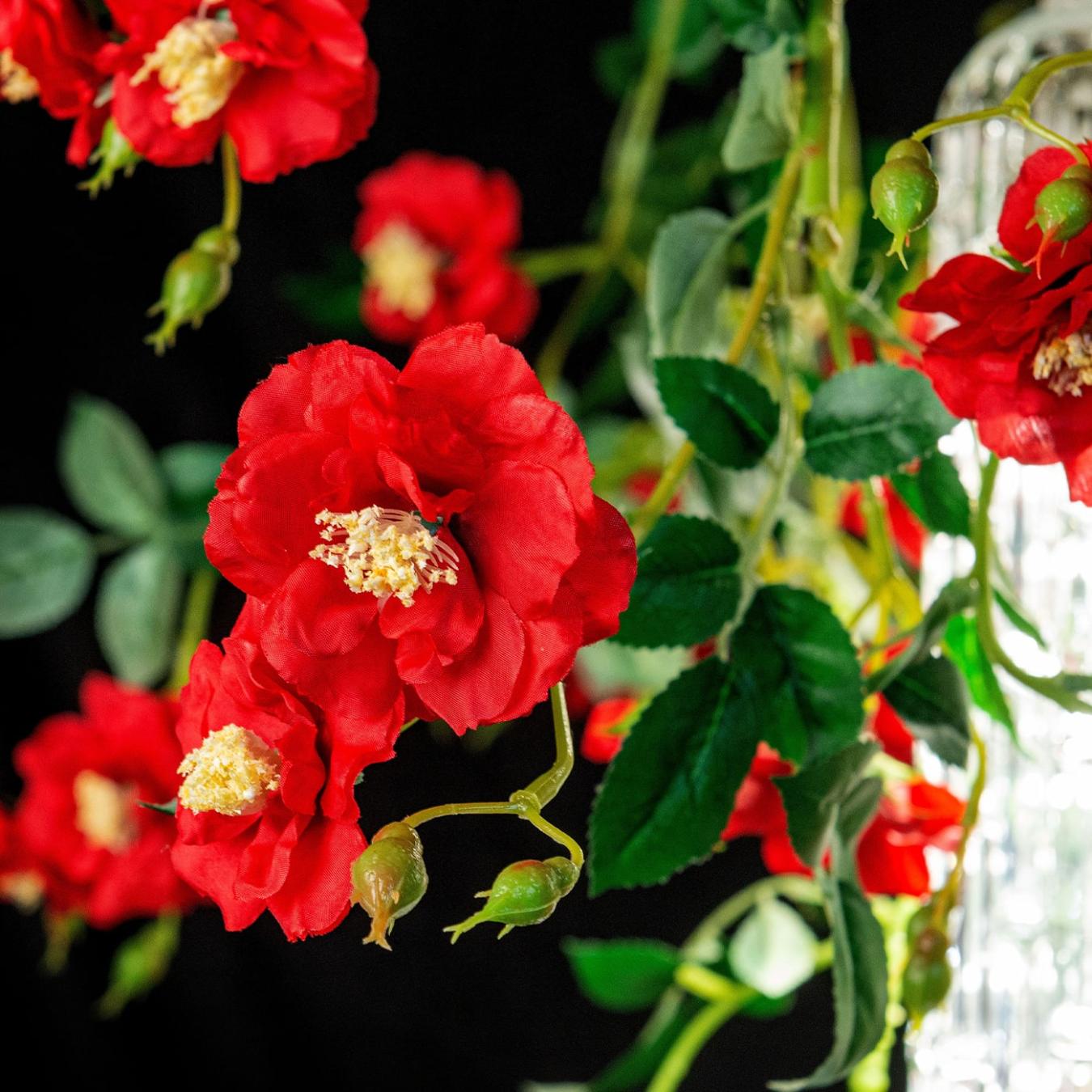 Grand lustre Wil roses rouges