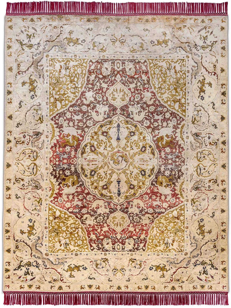 Tapis noué main de luxe Or