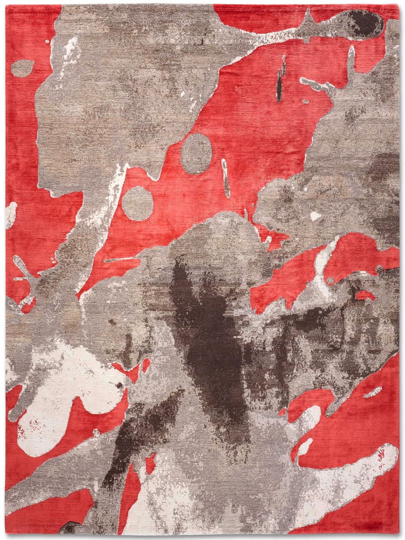 Tapis No. 01 Naturel sur Fraise | Taille: 250 x 300 cm