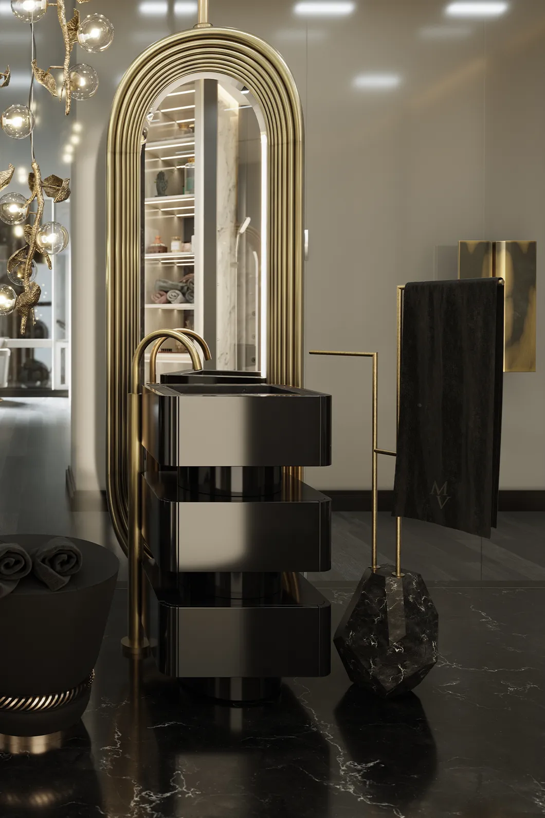 Porte-Serviettes Brilliance Black