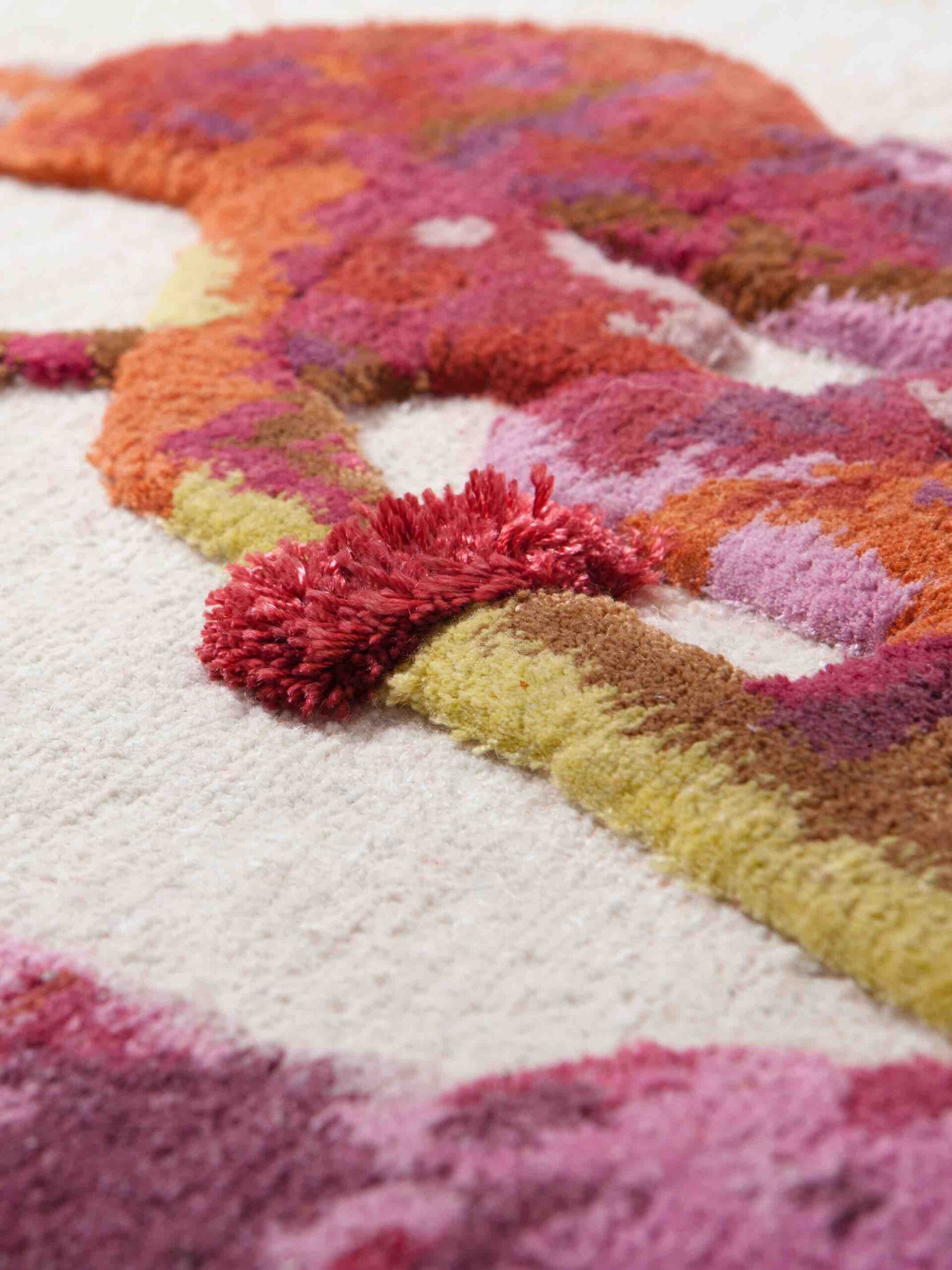 Tapis Fleurs Sauvages : Harmonie Rouge