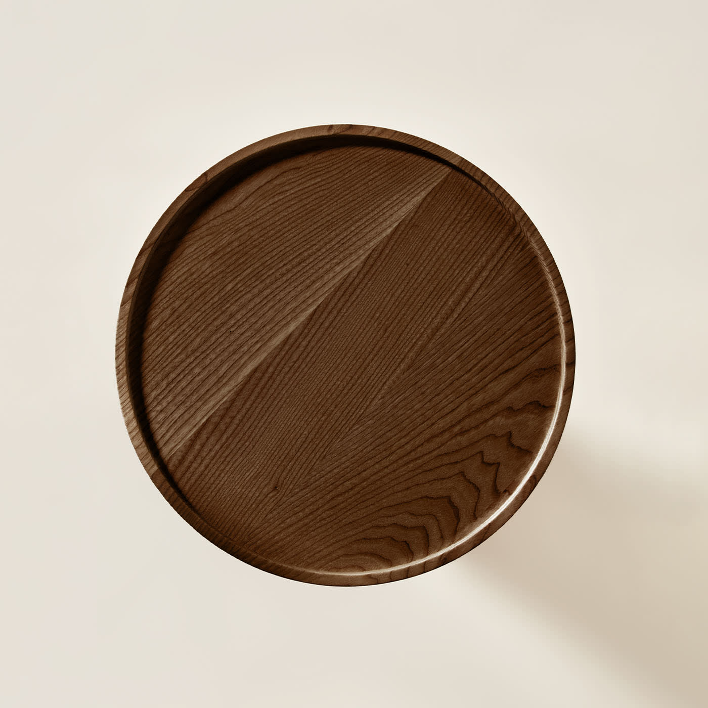 Table Basse Capitello en Frêne Marron | Dimensions: Ø 40 cm