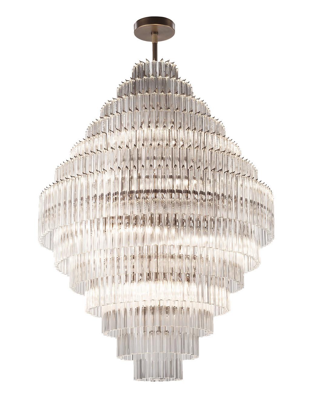 Lustre Brunito Murano Triedro en Laiton