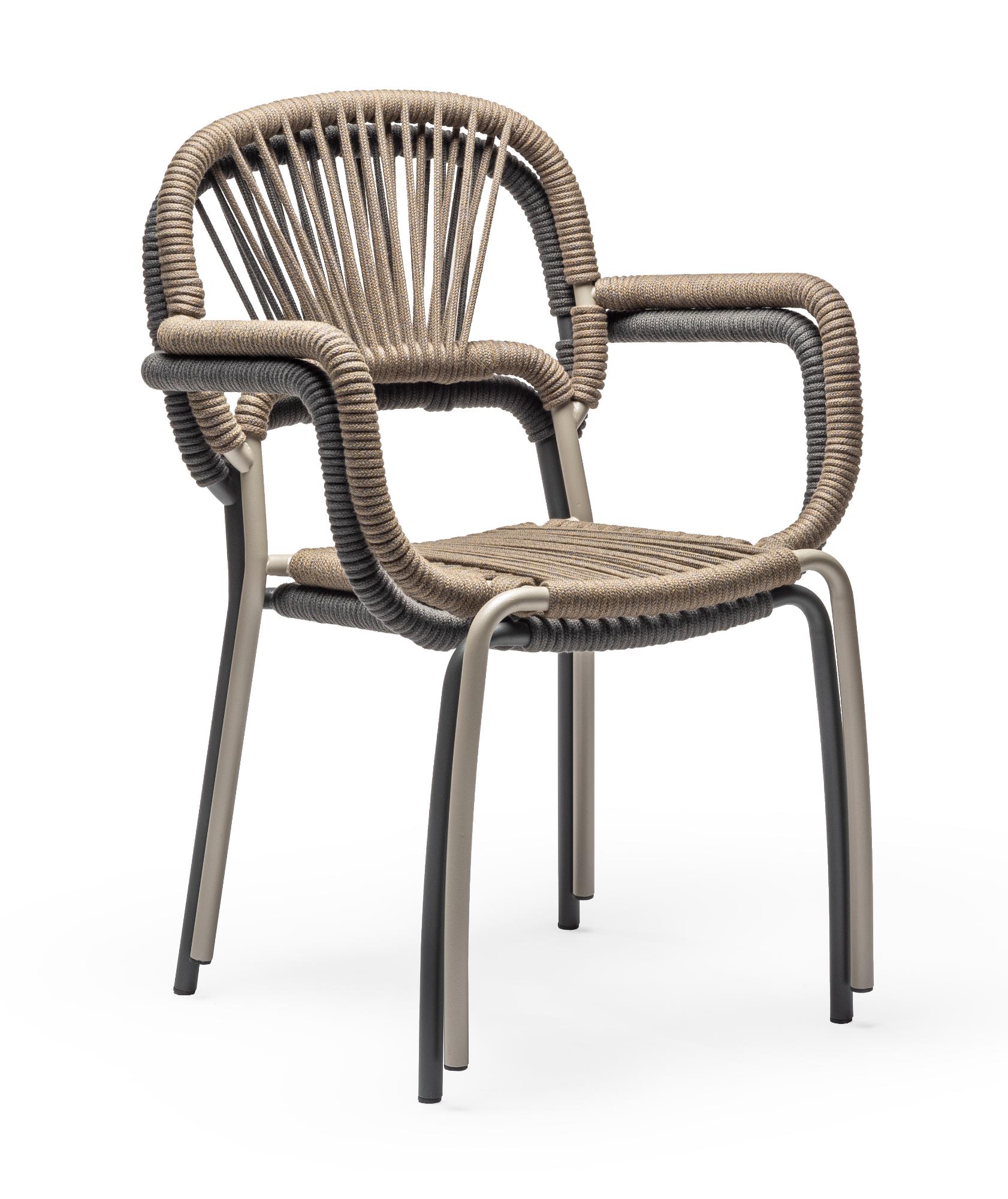 Chaise d'Extérieur Moyo Sable (Lot de 3)