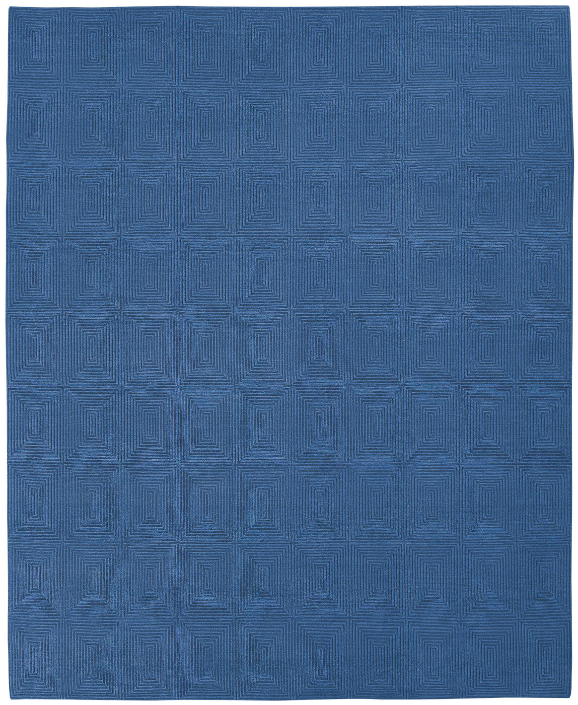 Tapis Deep Square Bleu