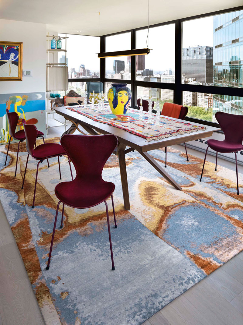Tapis de luxe fait main Galilée