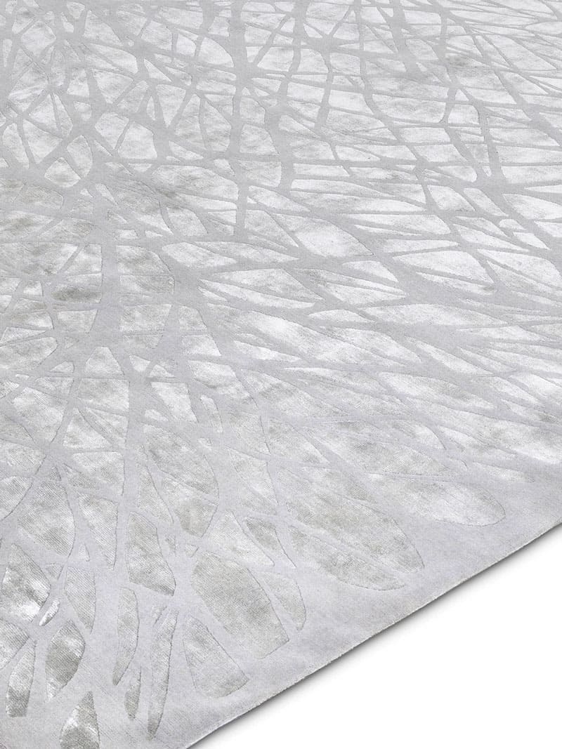 Tapis noué main de luxe Dresden Argenté