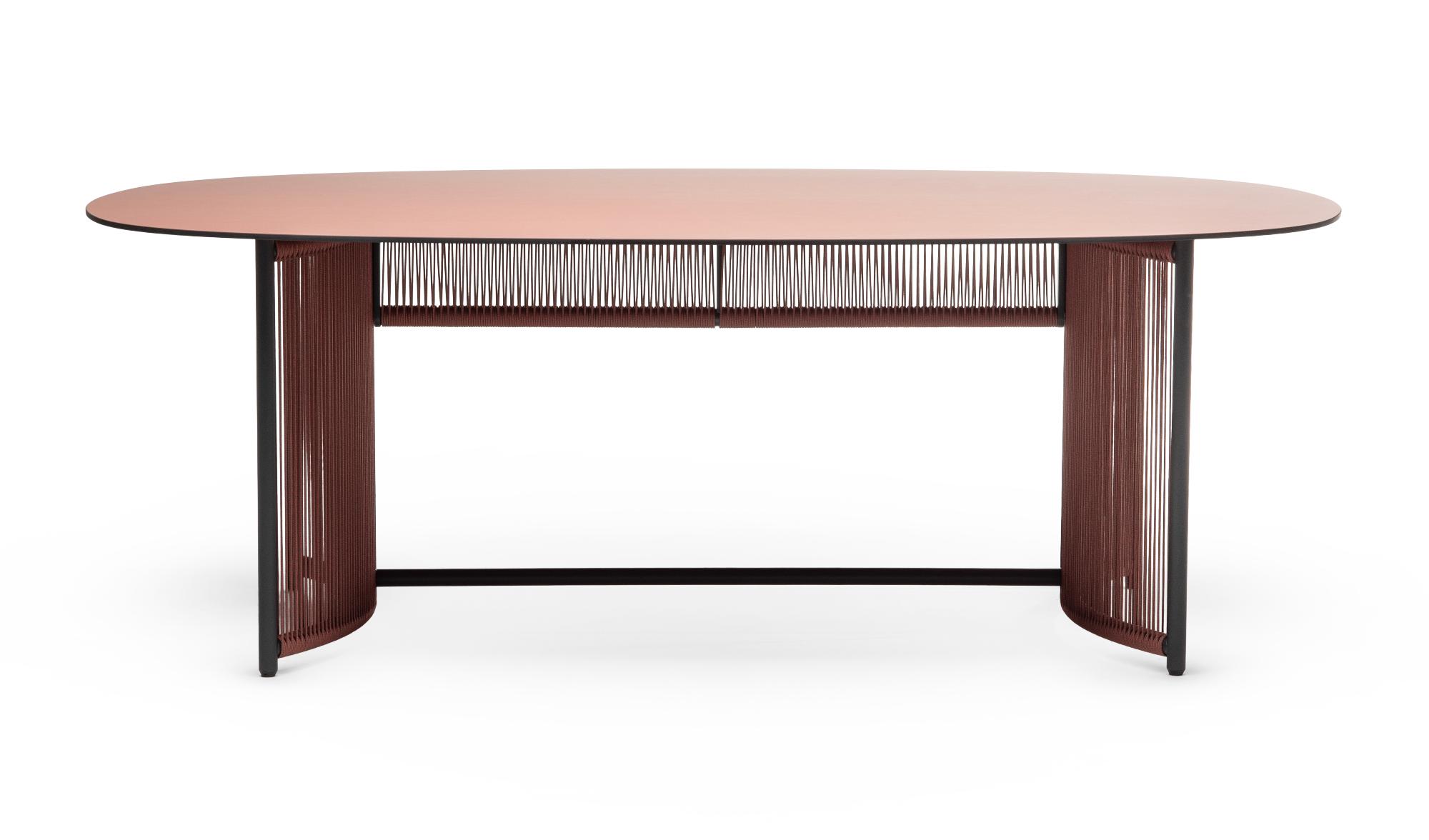 Table de Jardin Ovale Rouge Altana T-OV