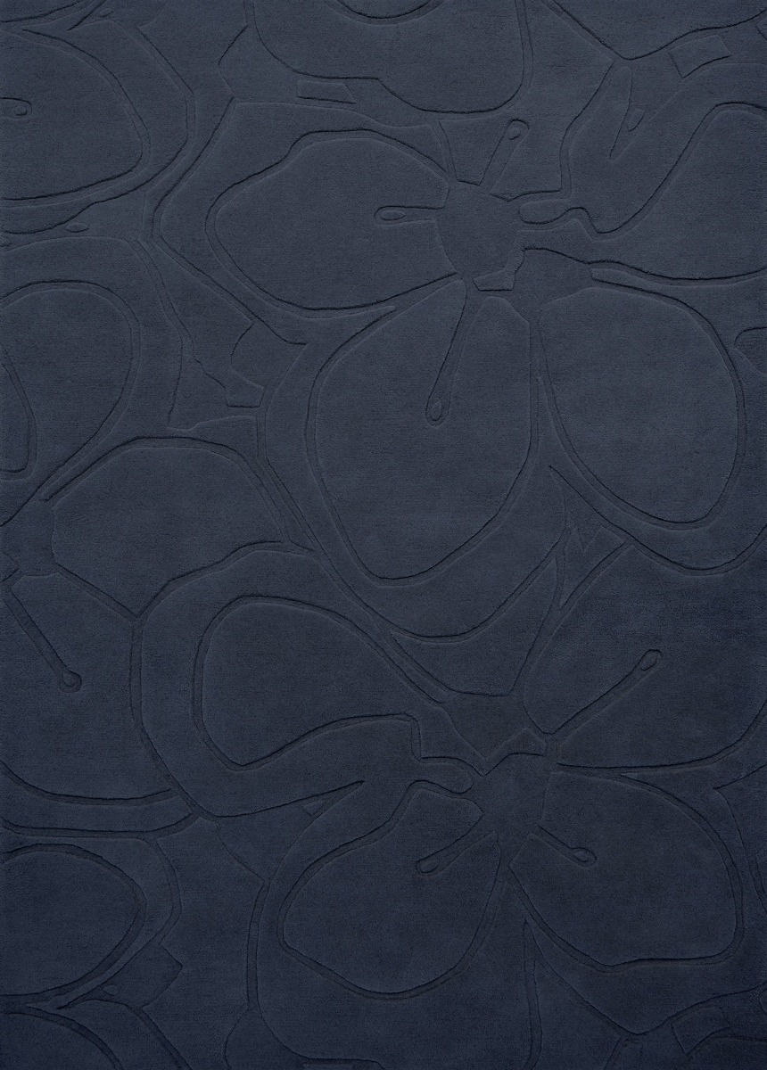 Tapis Romantic Magnolia Bleu Foncé