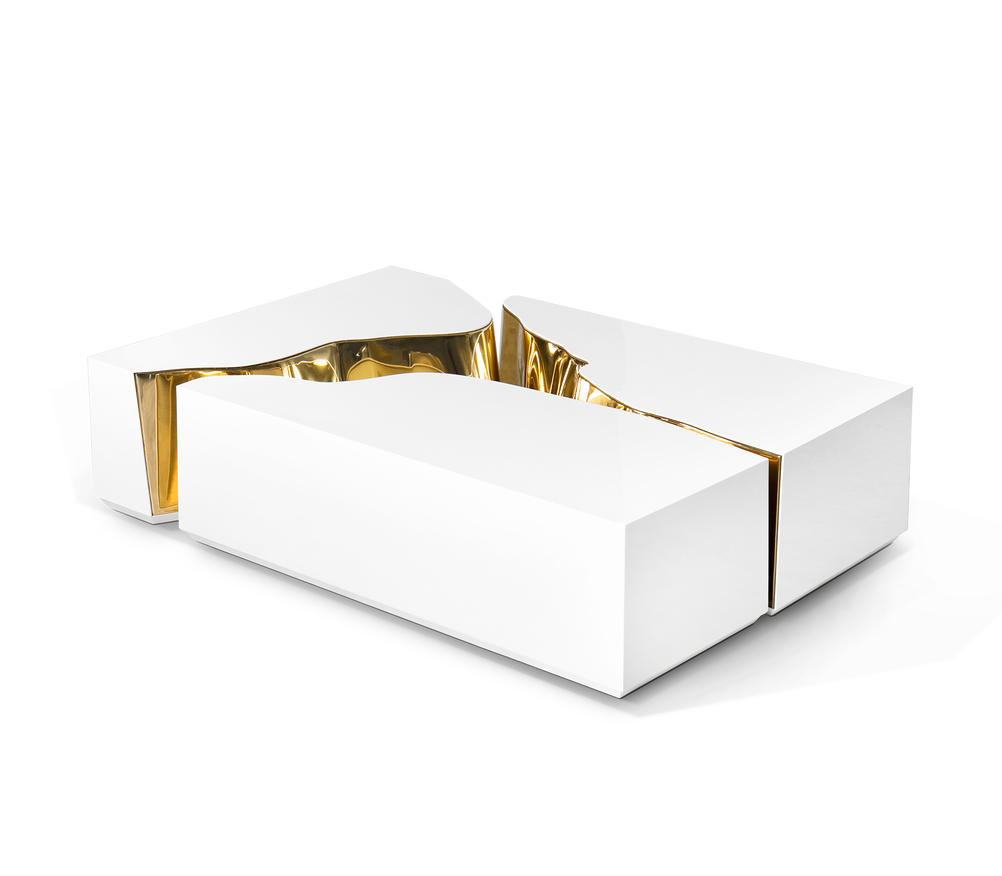 Table Basse Blanche Fissure