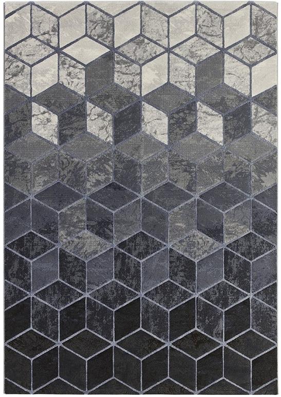 Tapis Géométrique Gris