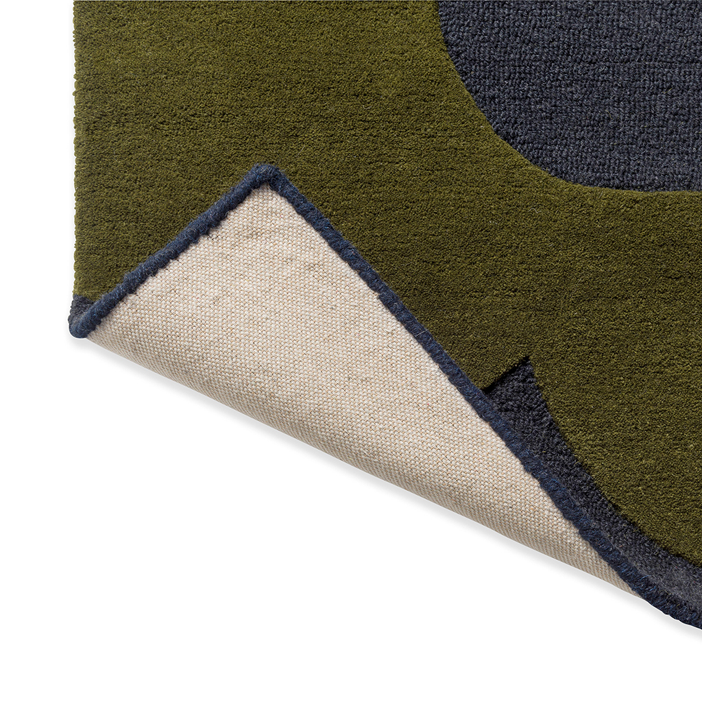 Tapis design en laine Sprig Stem Marine 063908