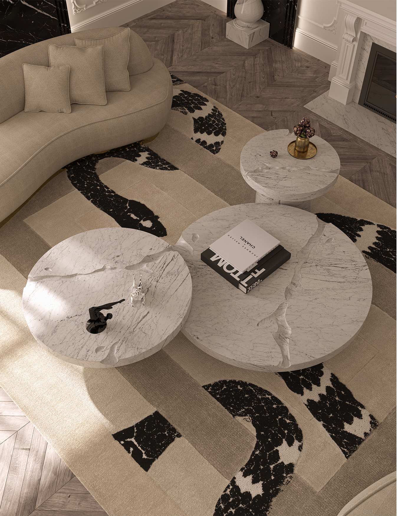 Tables Dominion Carrara x3