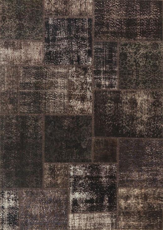 Tapis Patchwork Marron Foncé